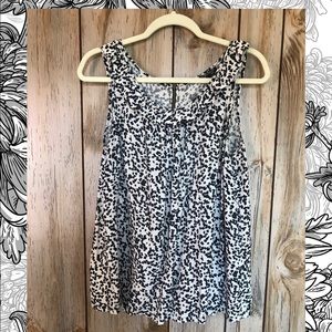 TopShop Sleeveless Cream and Black Top Sz 12